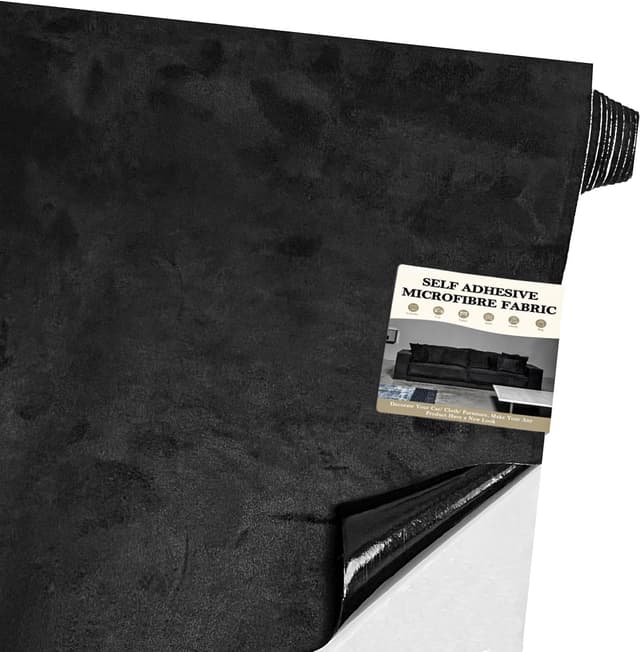 Thumbnail 6 de Mikrofaserstoff Selbstklebend Schwarz 150x40cm