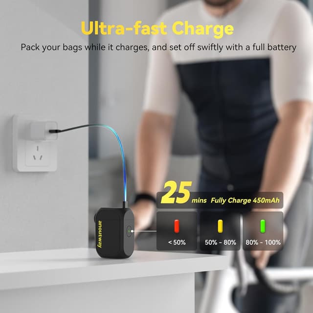 Detalle 2 de Tiny Pump anoutway Mini-Fahrradpumpe 120 PSI