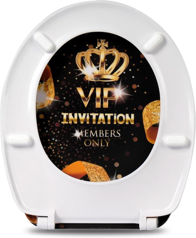 Detalle de WOLTU WC-Sitz mit Absenkautomatik „Golden VIP“ (Duroplast, Soft-Close)