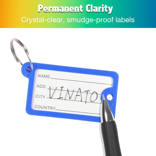 Detalle de VIANTO 20 Pezzi Targhette portachiavi plastica