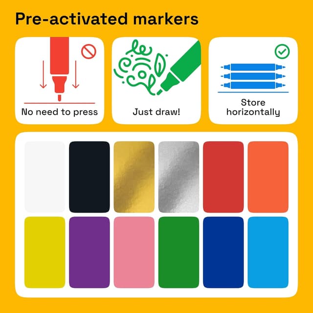 Detalle 2 de Artistro Textilmarker 12 Doppelseitig Stoff