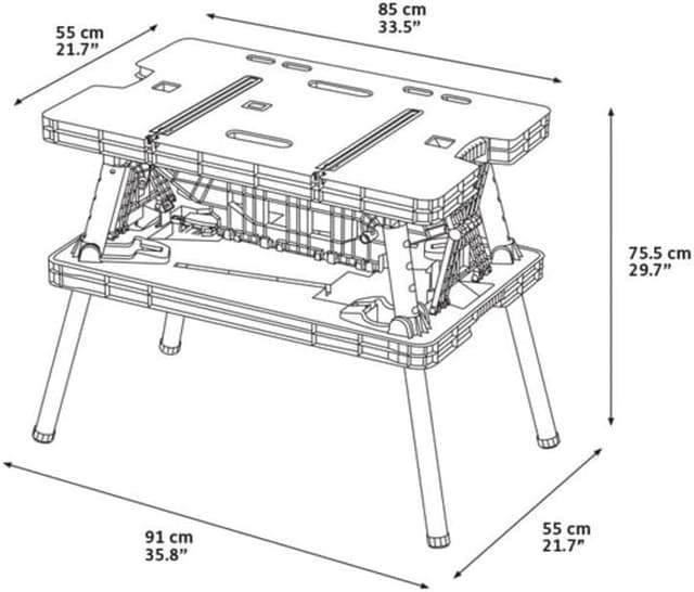 Thumbnail 5 de Keter mesa de herramientas plegable 85x55,5 cm