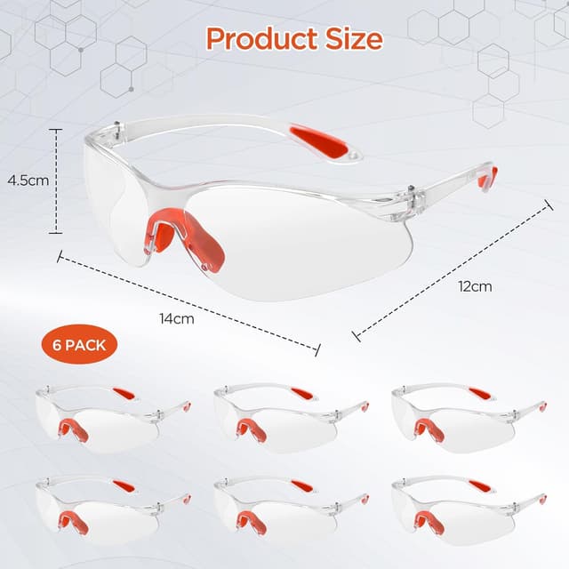 Thumbnail 3 de AiQInu Occhiali Protettivi da Lavoro 6 pezzi
