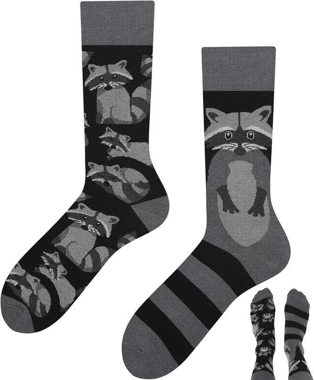 Detalle de TODO Colours Lustige Socken mit Waschbär-Motiv – mehrfarbig (Herren & Damen)