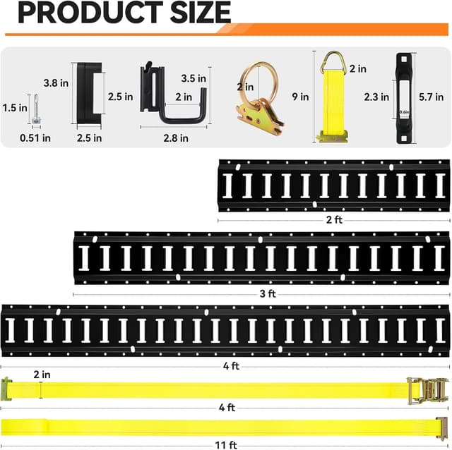 Thumbnail 6 de Elechomes E Track 6-Rail Kit 88pcs đźšš