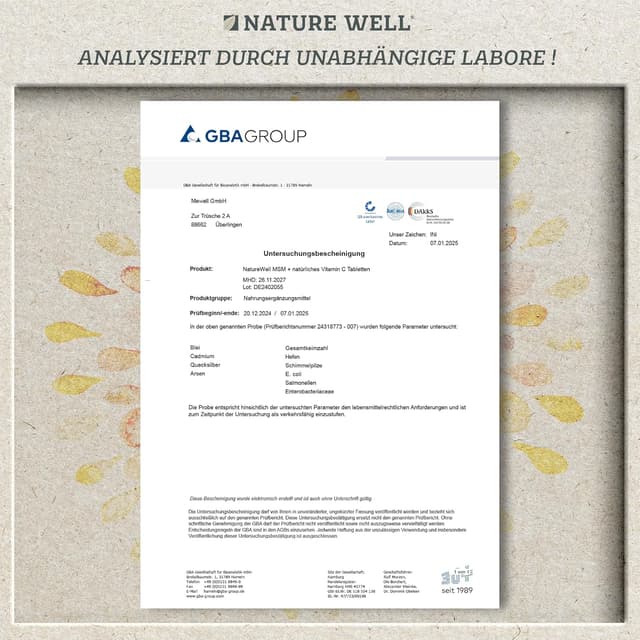 Thumbnail 4 de NatureWell MSM 2000 mg pro Tag Tabletten