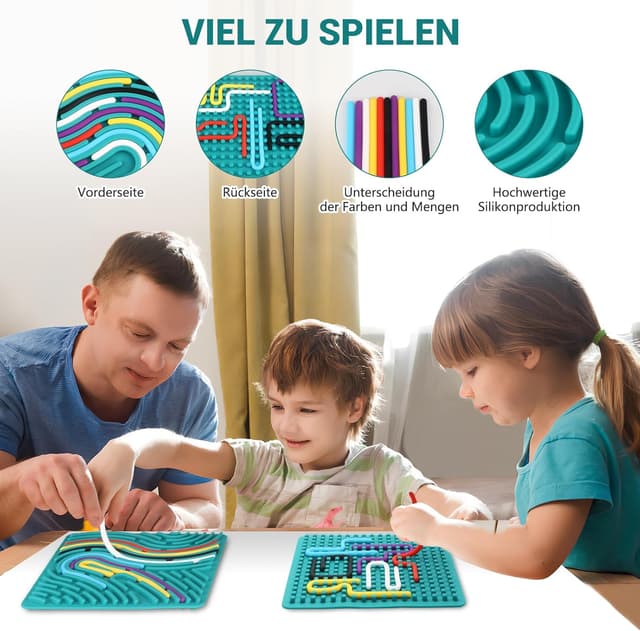 Detalle de InemzTal Montessori Sensorik-Spielzeug mit 11 Zählstangen und Reisetasche (ab 3+)