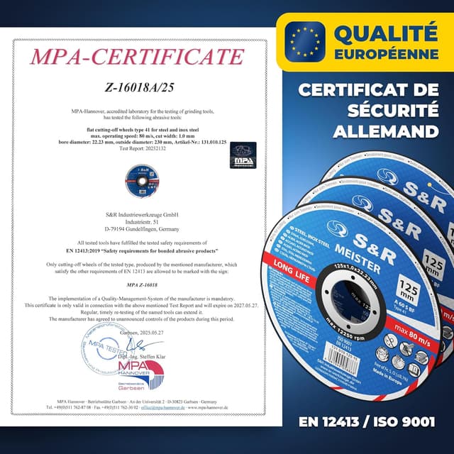 Thumbnail 4 de S&R Disque à tronçonner 125 pour métal