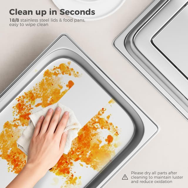 Thumbnail 5 de CAMMOO RG404 9QT 4-Pan Gold Chafing Dish