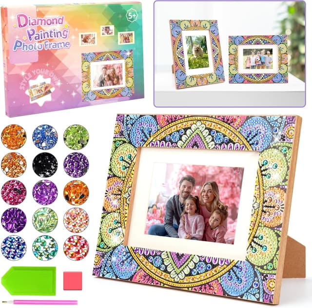 Imagen de Arts and Crafts Kit Diamond Art Frame for Ages 6–12 🎨 en OfertitasTOP
