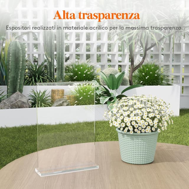 Thumbnail 6 de Lifewit 6 espositori porta depliant A4 in acrilico con cornice foto (formato T), 30 x 21 cm