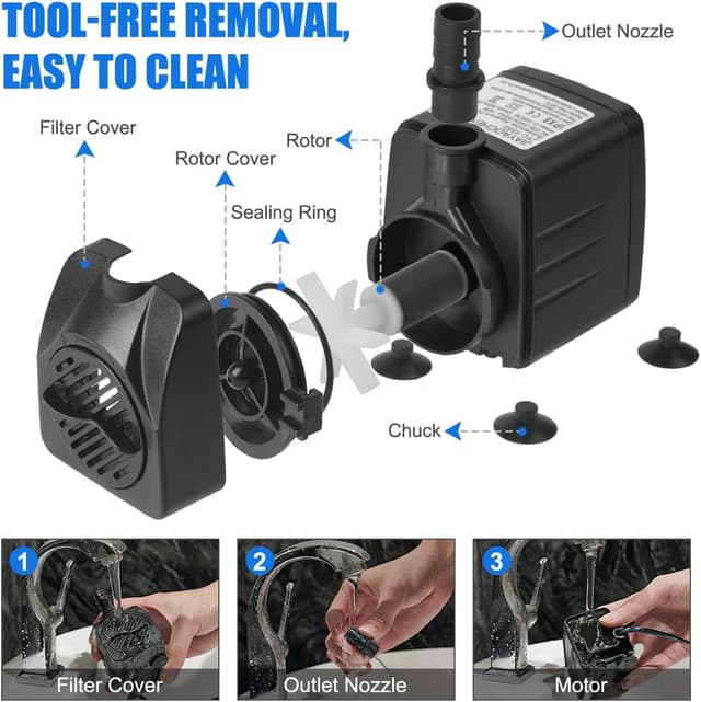 Thumbnail 5 de flintronic Mini Bomba de Agua 16W 800 L/h