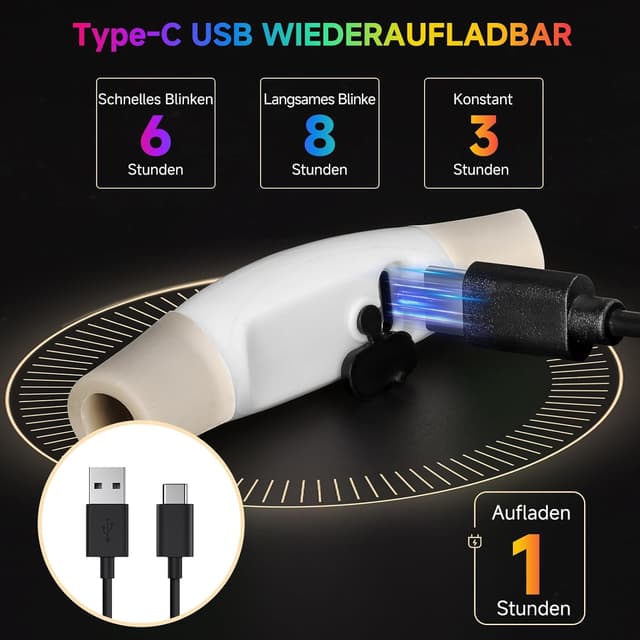 Thumbnail 3 de Leuchthalsband Hund Mehrfarbig 70cm