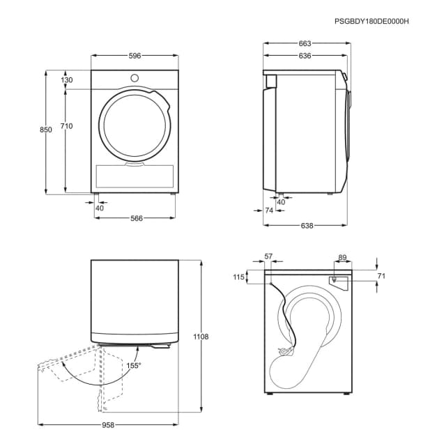 Detalle 2 de AEG TR718EBOB secadora 8 kg bomba de calor