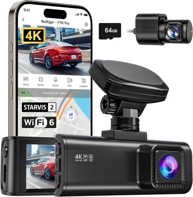 Detalle de REDTIGER F7N Pro 4K Dual Dash Cam