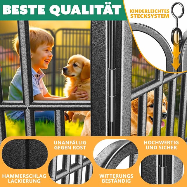 Thumbnail 5 de LovPet Welpenlaufstall Hundelaufstall XXL 8x80x80 cm