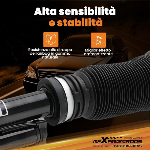 Detalle de maXpeedingrods Ammortizzatore con sospensione pneumatica per Mercedes Classe S W220 (S320/S400) – compatibile AIRMATIC/ADS