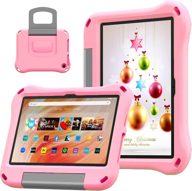 Detalle de 10-Zoll Tablet-Hülle für Kinder (Light Pink) – Leicht, rutschfest und stoßfest, passend für viele 10-Zoll-Tablets