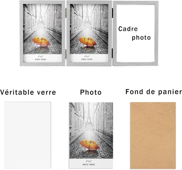 Detalle 2 de AVEAX Cadre Photo 10x15 cm Triple
