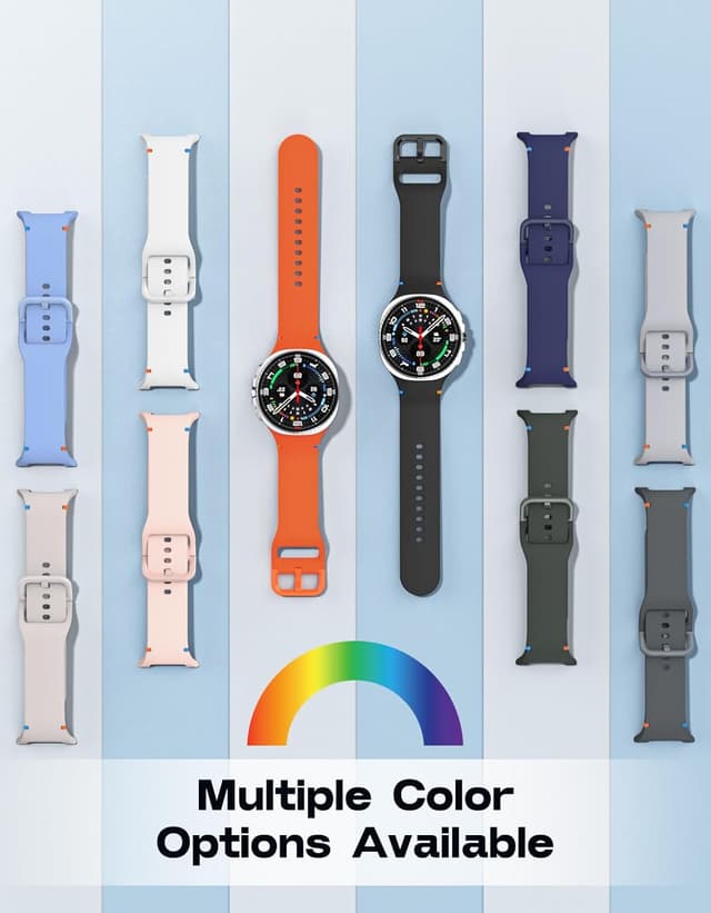 Detalle de MoKo Sport Strap for Samsung Galaxy Watch 8 (40mm/44mm) & Galaxy Watch 8 Classic (46mm) – Soft Silicone Replacement Band