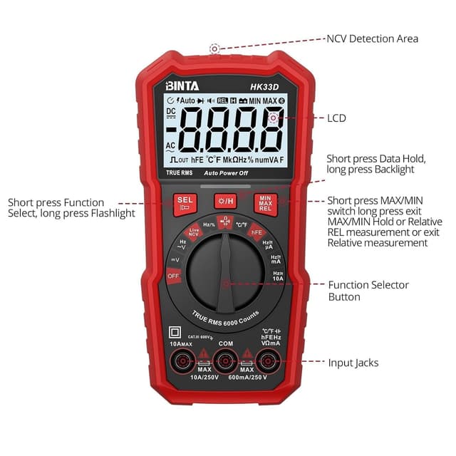 Thumbnail 6 de BINTA Digital Multimeter 6000-count multimeter 📟