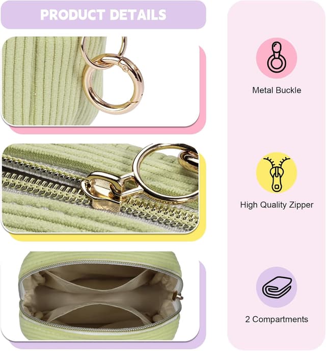 Detalle 2 de 3 PCS Neceseres de Maquillaje Violeta ✈️ Organizador de Viaje