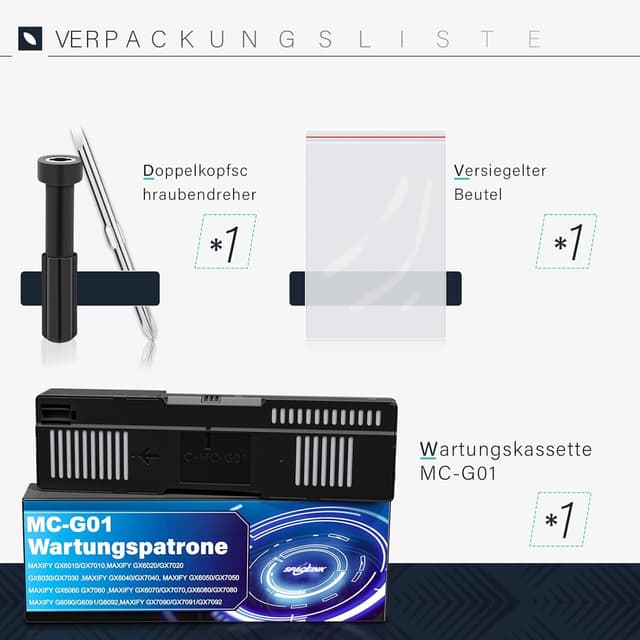 Thumbnail 3 de Spaceink MC-G01 Wartungskassette für Canon Maxify