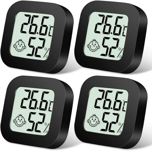 Detalle 2 de Flintronic Mini LCD Thermometer & Hygrometer (4er-Set) für Innenräume