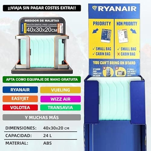 Detalle de RAYKONG Maleta de cabina ABS 40x30x20 (24L) con ruedas desmontables – color menta
