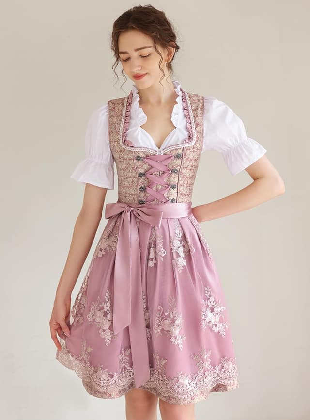 Thumbnail 6 de EIISSION Dirndl Midi Pink 3‑teilig