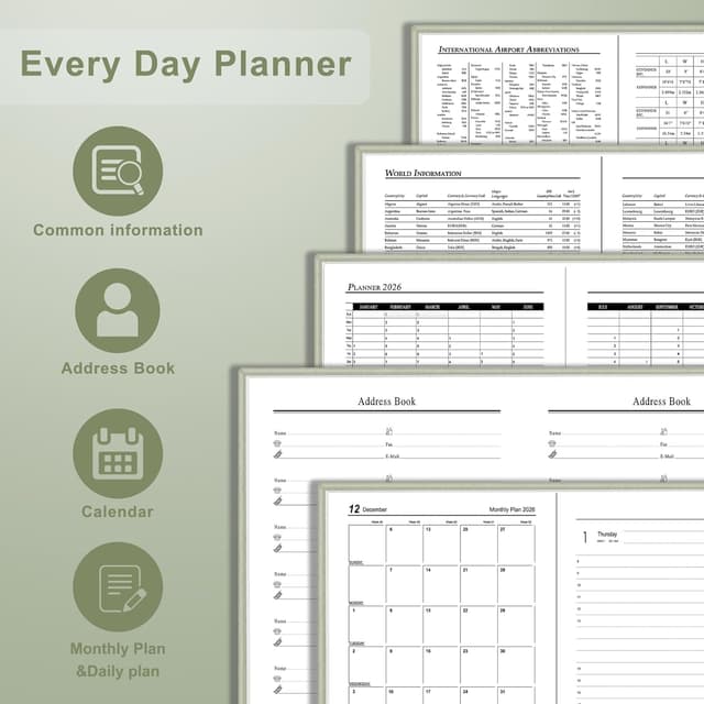 Thumbnail 6 de Agenda académica 2026 A5 día por página 14x21,5 cm