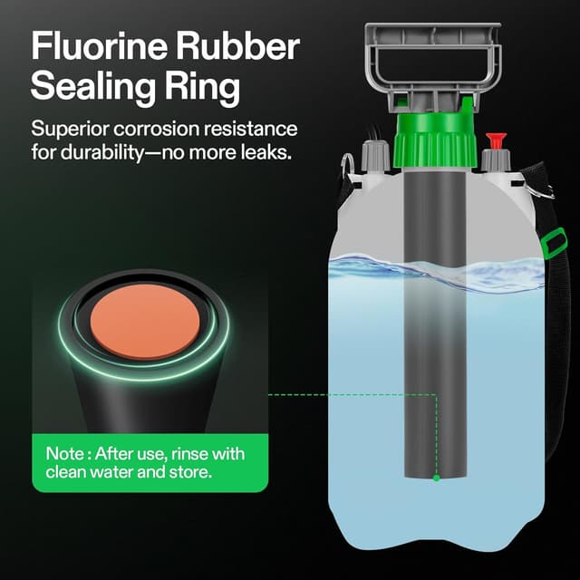 Detalle de VIVOSUN spruzzatore a pressione con pompa da 5 litri e 3 ugelli