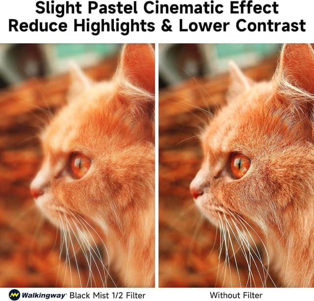 Detalle de Walking Way 46mm 1/2 Pro Black Mist Filter (24-layer, nano-coated) soft focus promist lens filter