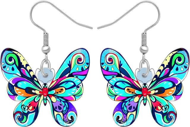 Thumbnail 6 de DALANE Acryl Schmetterlingsohrringe mit Edelstahl-Ohrhaken (ca. 27 x 32 mm)