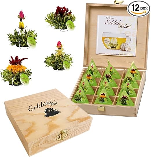 Imagen de Creano Flores de té Teelini en taza 🌸 Set regalo en madera en OfertitasTOP