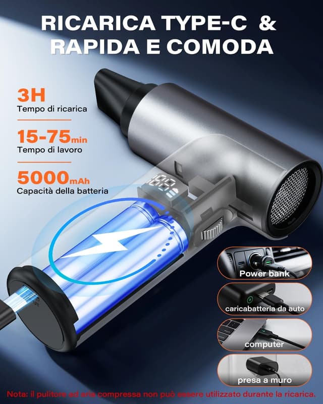 Detalle 2 de APPS2Car Soffiatore elettrico 130000 giri/min