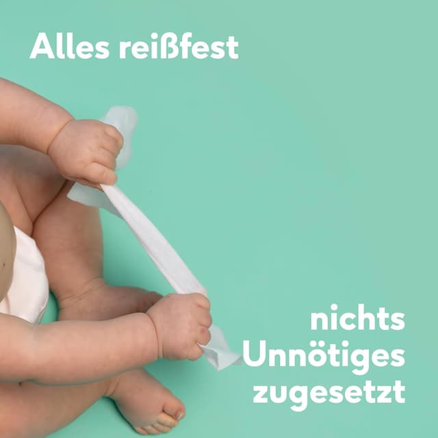 Detalle 2 de Naïf plastikfreie Lotion Feuchttücher (432 Stück, 8x 54) für Baby & Kind – 0% Parfüm und Alkohol