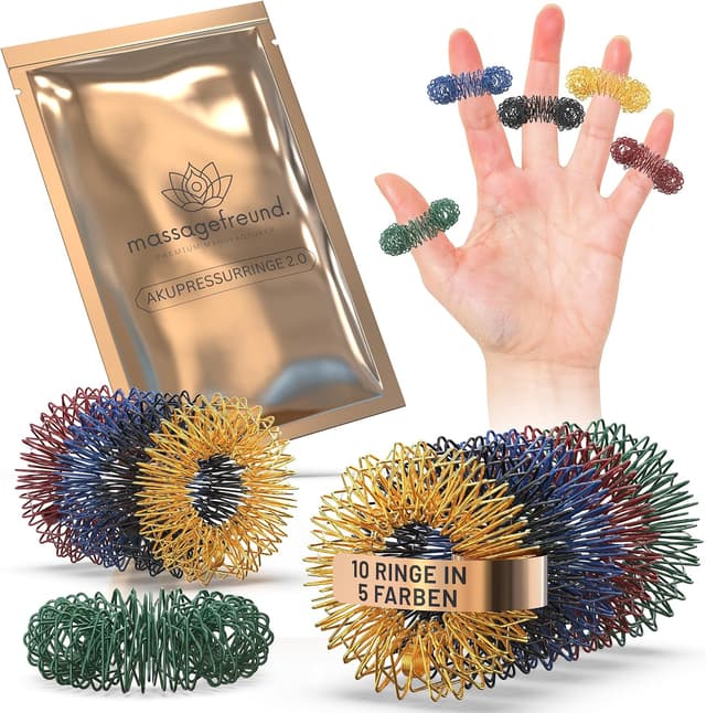 Detalle de Massagefreund Akupressur Ringe Set 10-teilig