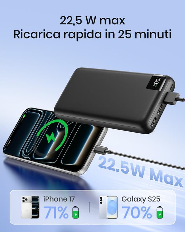 Detalle de A ADDTOP Power Bank 20000mAh 22,5W