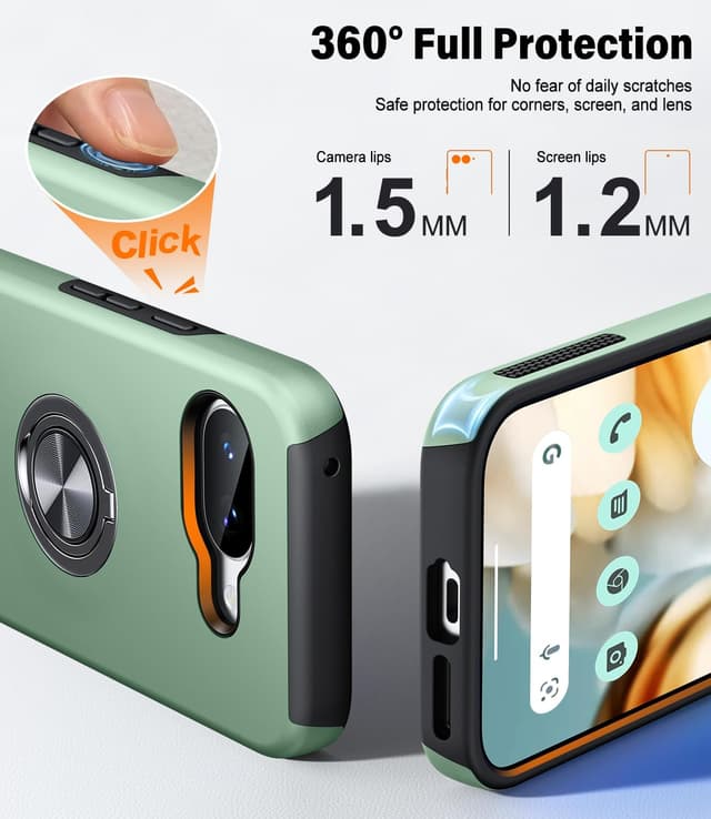 Detalle 2 de AOUIA Google Pixel 9A 360° rotating case 6.3"