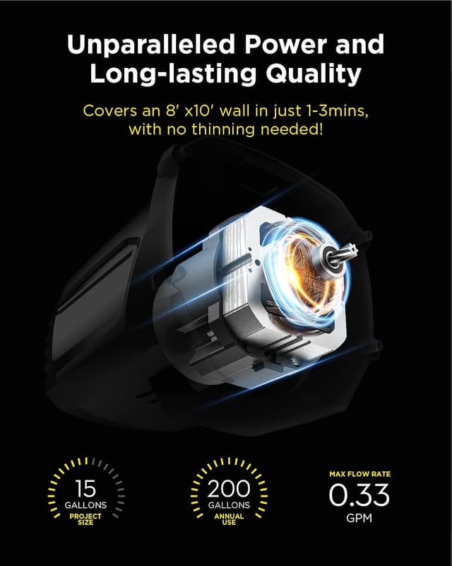 Detalle de InoKraft MaXpray M3 Cart Airless Paint Sprayer (551W) – 227 bar max pressure, thinning-free for walls & ceilings