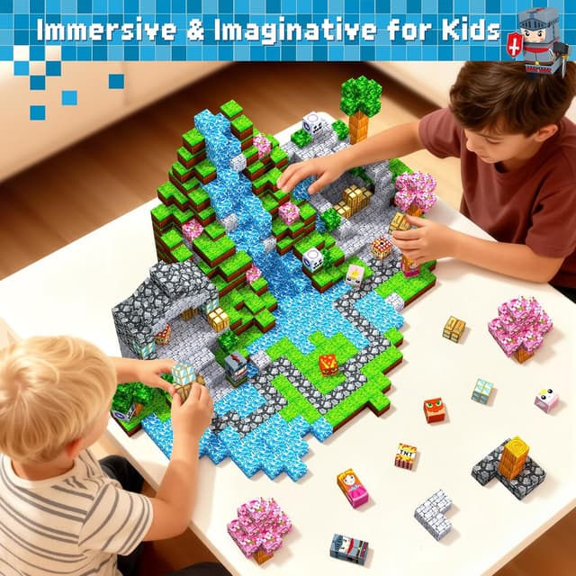 Thumbnail 6 de Pourbibi magnetic blocks 150 pcs for kids