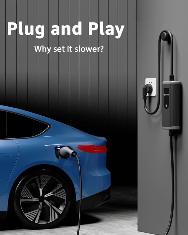 Detalle de bokman Type 2 to 3 Pin EV charger 8m