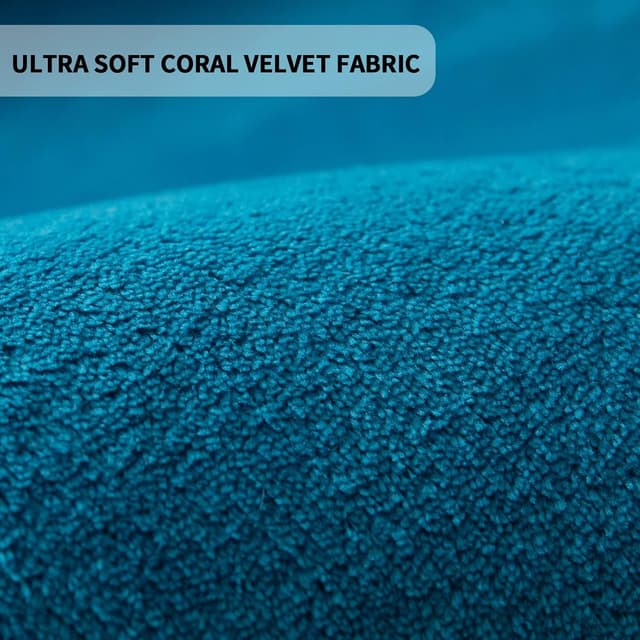 Detalle de BYBYME Krabbelmatte Baby Korallen-Samt in Extra-Dicke (3 cm), 150x150 cm – weiche Spielmatte fürs Kinderzimmer