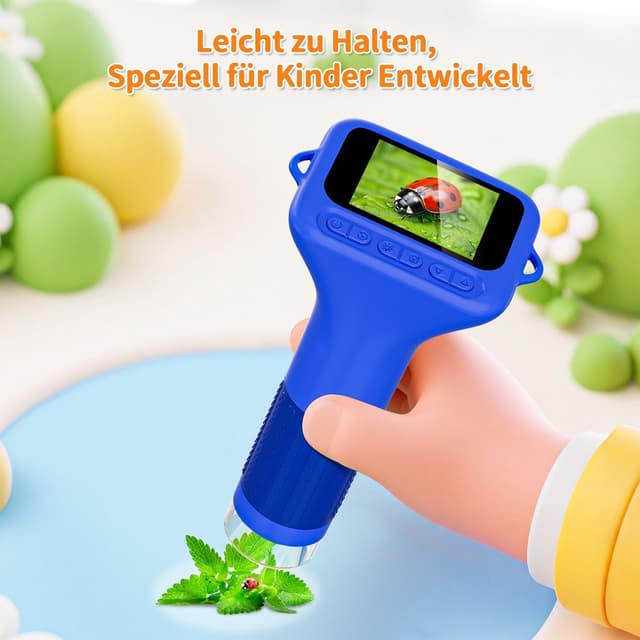 Detalle 2 de SKYBASIC Digitales Mikroskop für Kinder mit 2-Zoll-Display und 1000x Zoom