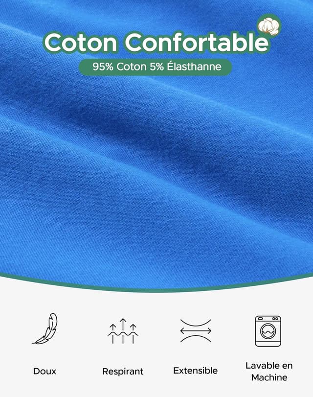 Detalle de INNERSY Boxer pour garçon en coton doux, braguette ouverte 3D – lot de 5 (6 à 18 ans)