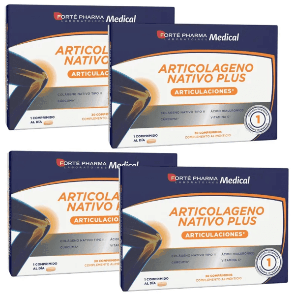 Detalle de Forté Pharma Articolágeno Nativo Plus 4x30 comprimidos