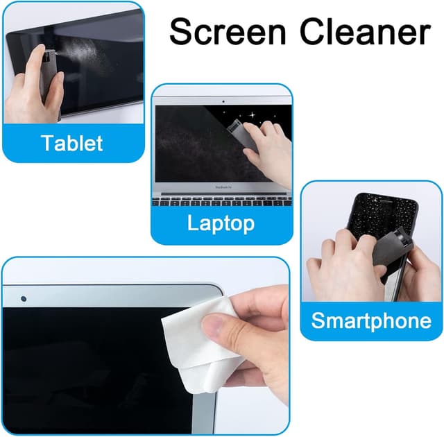 Detalle de walrfid Screen Cleaner Touchscreen Mist Spray + Microfiber Cleaning Kit