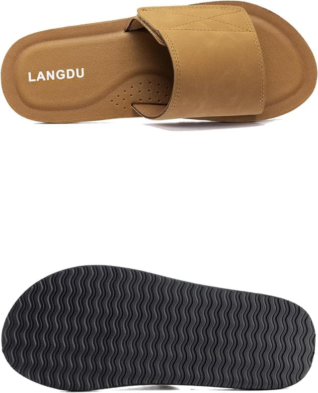 Detalle 2 de LANGDU Claquettes pour hommes en EVA, confort piscine et plage