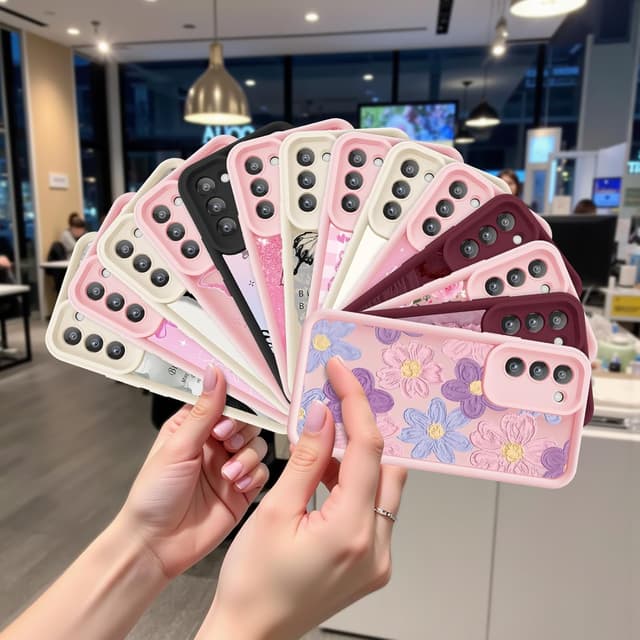 Detalle de FUXICASE Butterfly Silicone Case for Samsung Galaxy S22 5G (Burgundy Red)